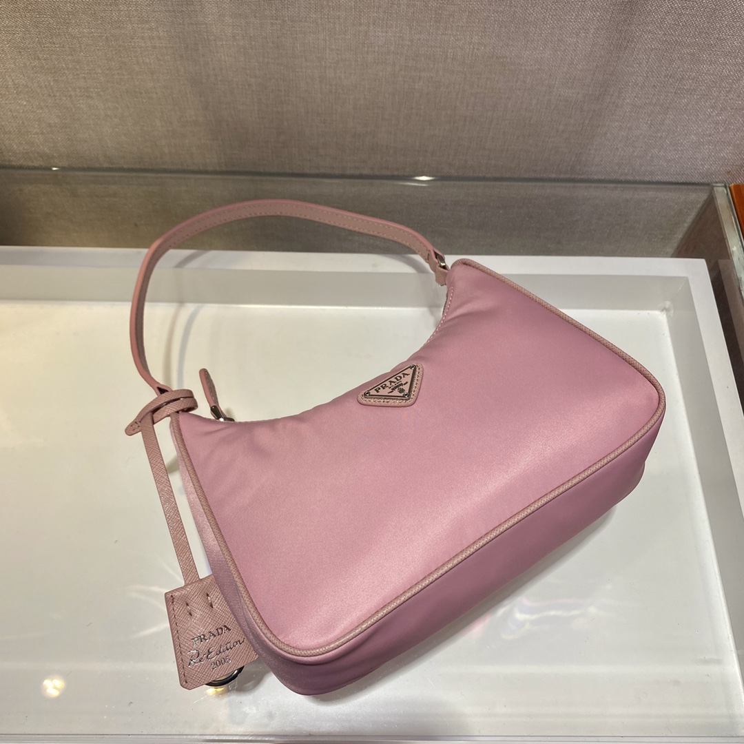 Prada Mini Re Edition 2005 Re Nylon And Saffiano Bag Pink 1NE204